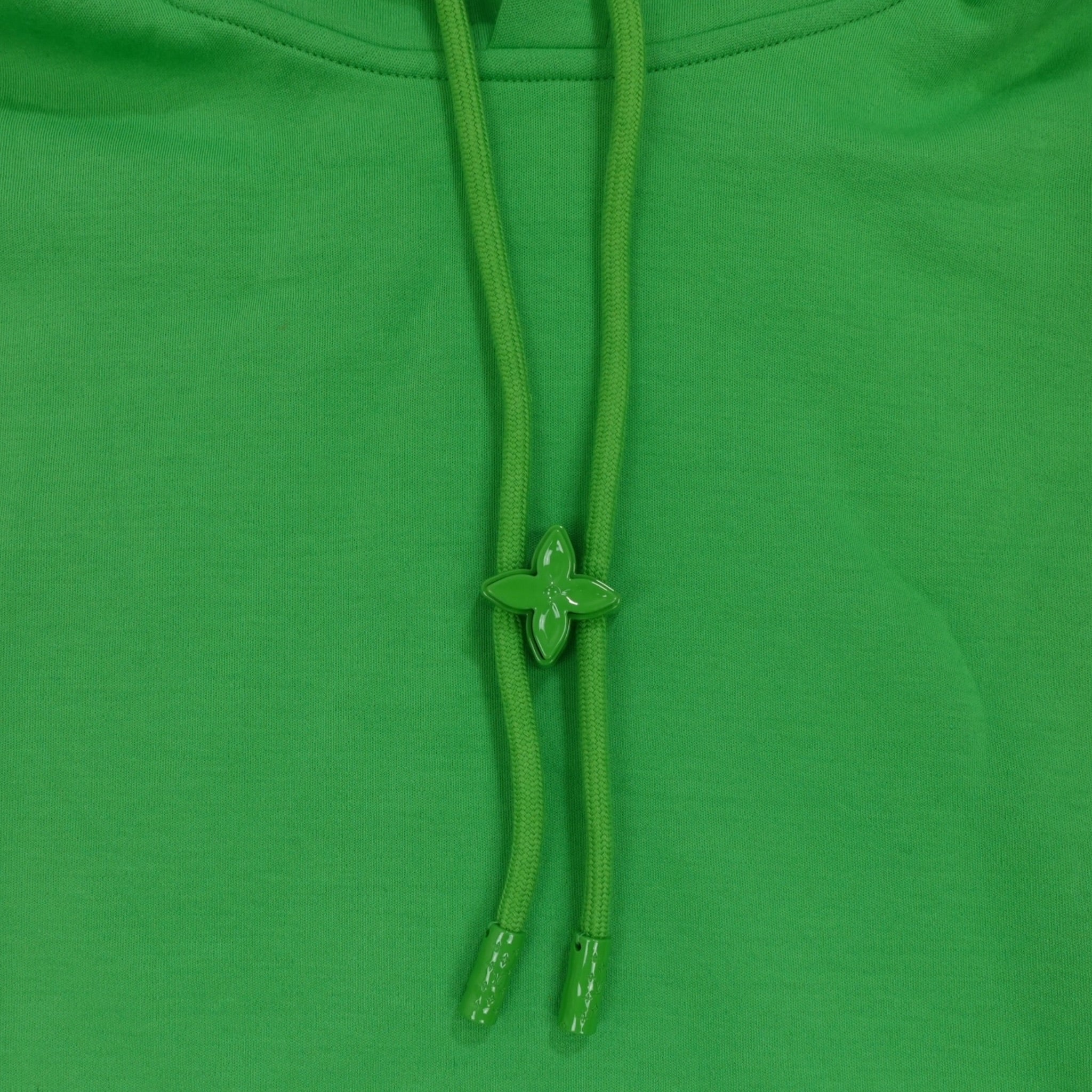 Louis Vuitton Monogram Flower Metal Stopper Hoodie in Green XL men's sweatshirt