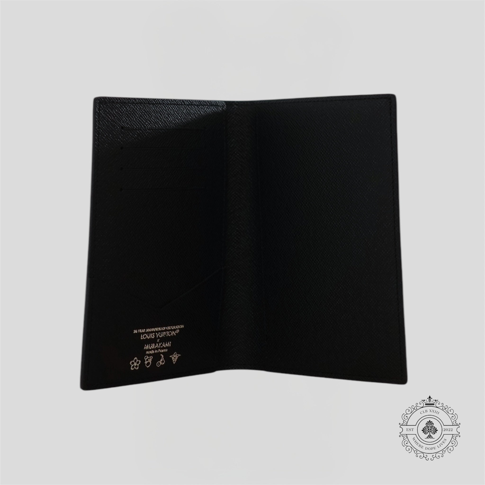 Louis Vuitton x Takashi Murakami Passport Cover unisex black multi