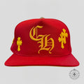 Chrome Hearts Cross Patch Hat in Red / Yellow Cap trucker men's unisex