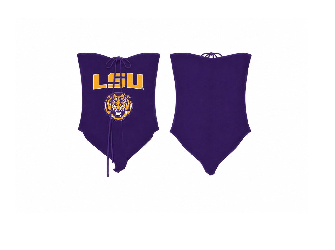 LSU Sweetheart Tube Top Tigers Louisiana Ladies strapless top tee shirt