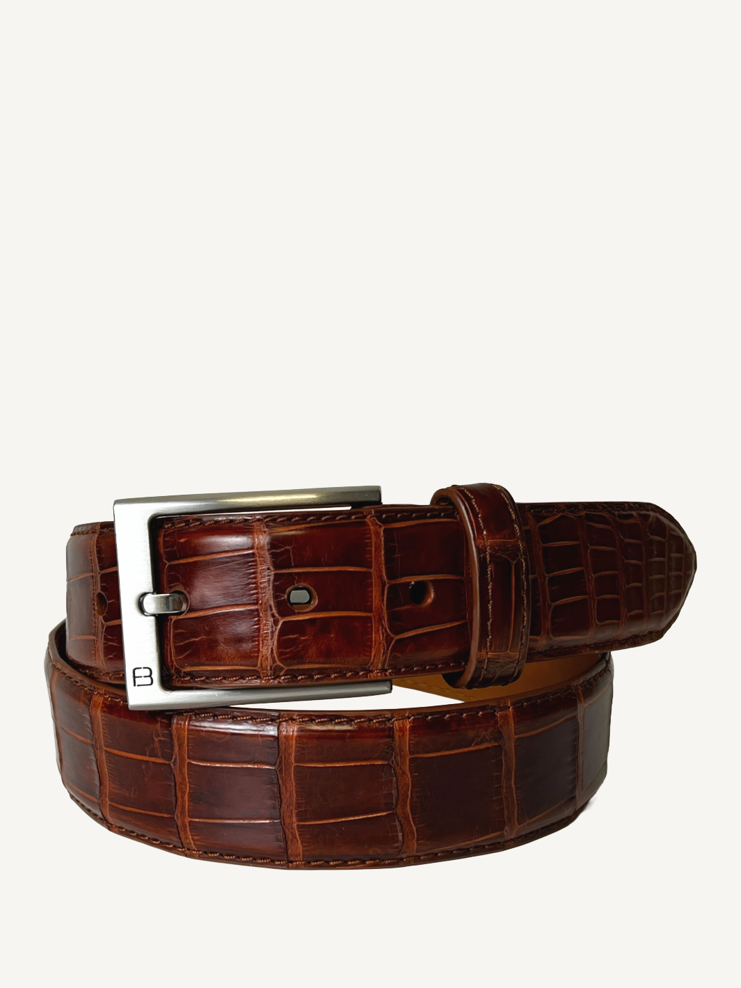 Cognac Genuine Alligator Belt | 1 3/8" Width Men's