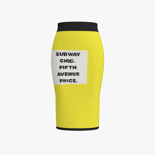 BYMANYC ® New York BROADWAY Eco Pencil Skirt bright yellow
