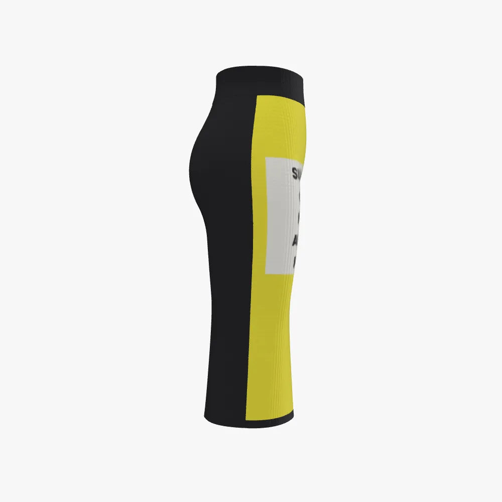 BYMANYC ® New York BROADWAY Eco Pencil Skirt bright yellow