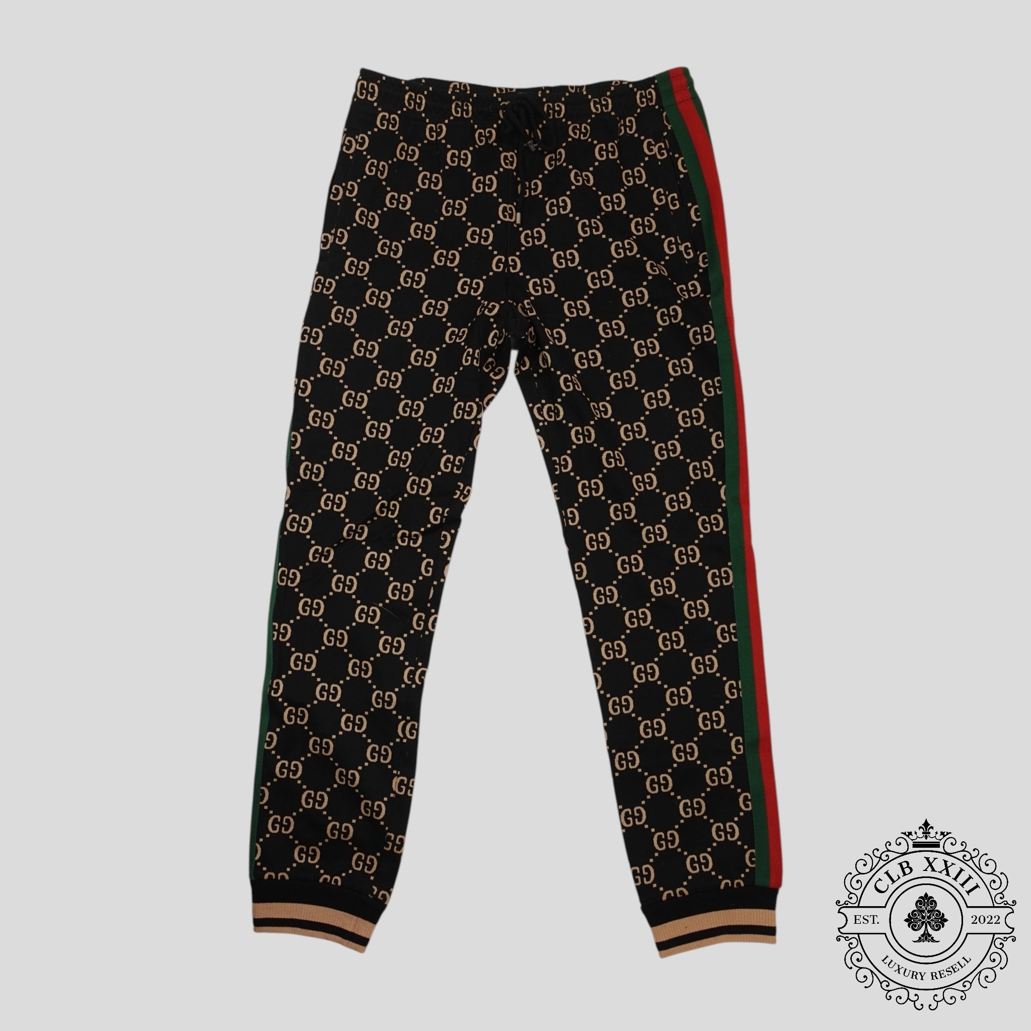 Gucci GG Jacquard Track Pants in Black/Brown XXL 2XL men's unisex