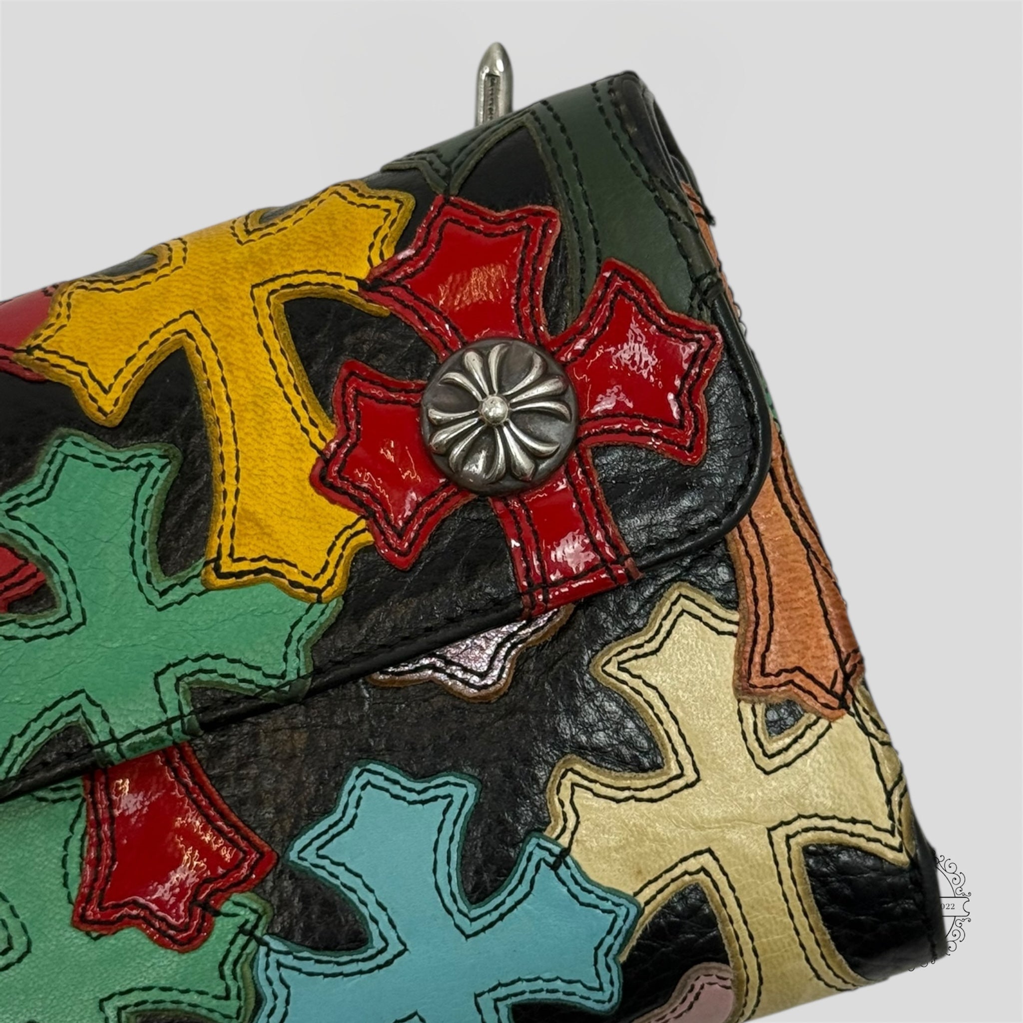 Chrome Hearts Cross Patch Wave Wallet men's unisex