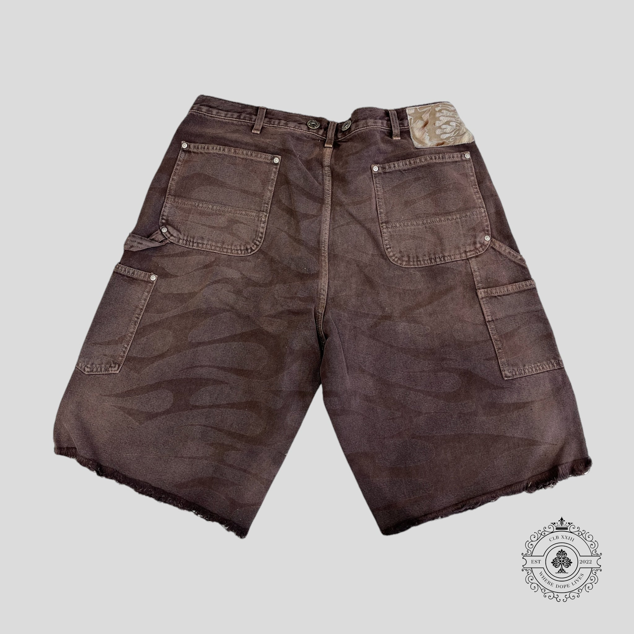 Hellstar Denim jean Shorts in Brown men's  S M