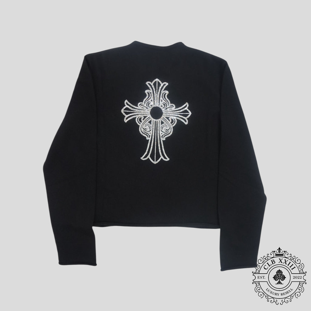 Chrome Hearts Ladies Cashmere Crystal Embellished Sweater S M