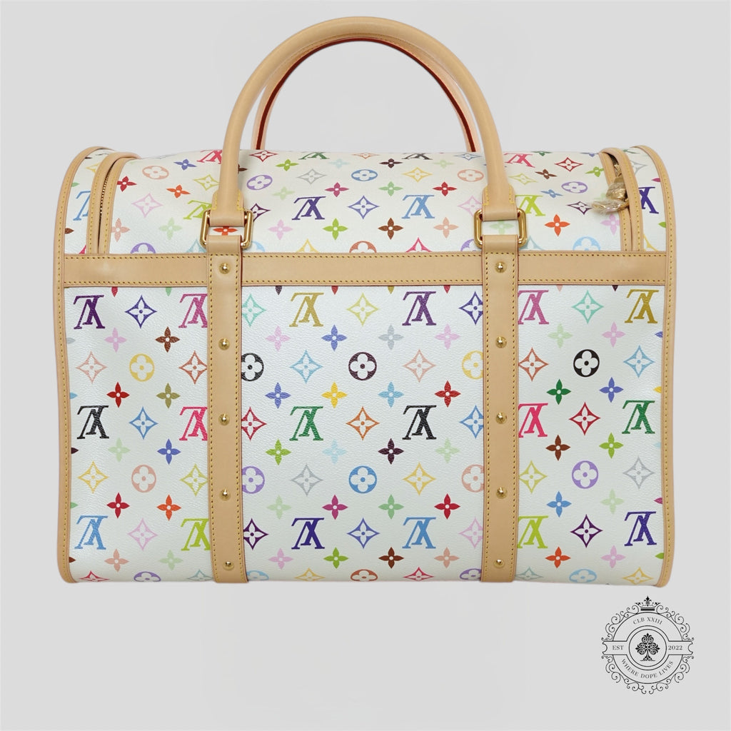 Louis Vuitton x Takashi Murakami Dog Pet Bag carrier in White New LV