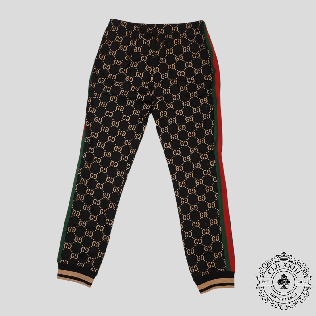 Gucci GG Jacquard Track Pants in Black/Brown XXL 2XL men's unisex