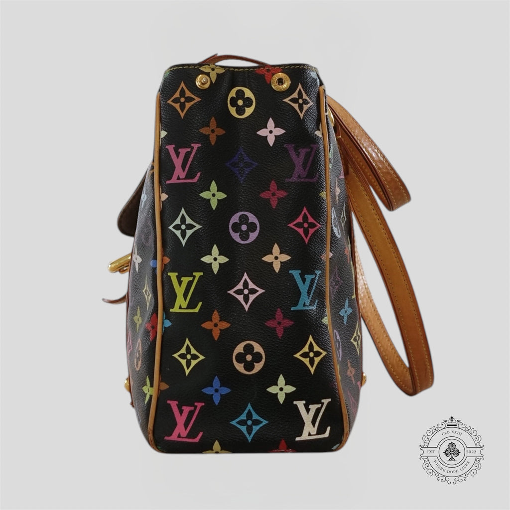 Louis Vuitton x Takashi Murakami Aurelia MM Monogram Purse in Black handbag