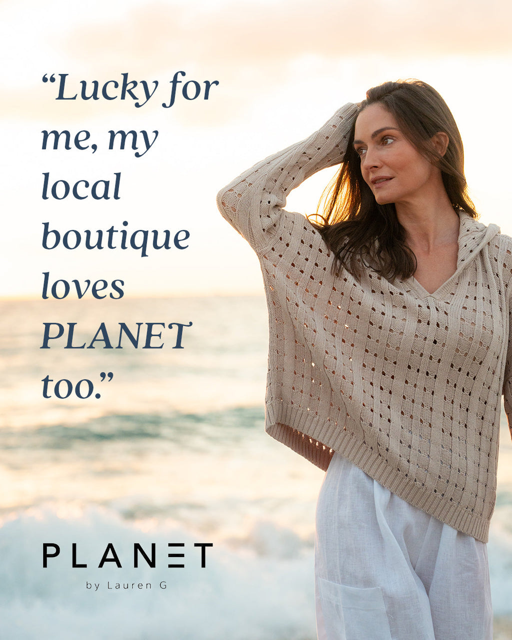Cotton Flood Pants - Putty PLANET by Lauren G slacks ladies cropped