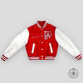 Louis Vuitton Mix Leather Varsity Blouson coat jacket red white men's unisex