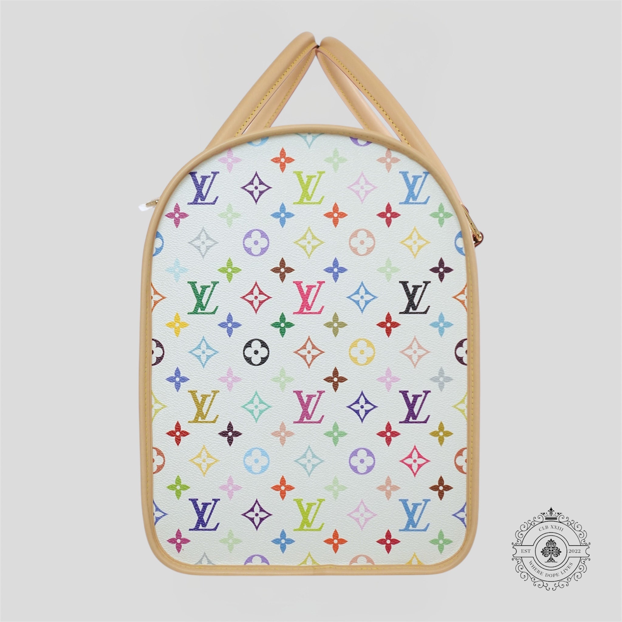 Louis Vuitton x Takashi Murakami Dog Pet Bag carrier in White New LV