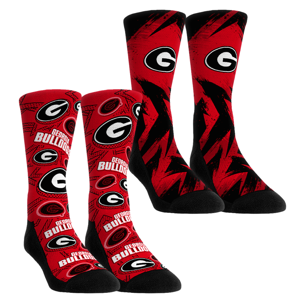 Georgia Bulldogs - Game Day socks men's 2-Pack College Sports