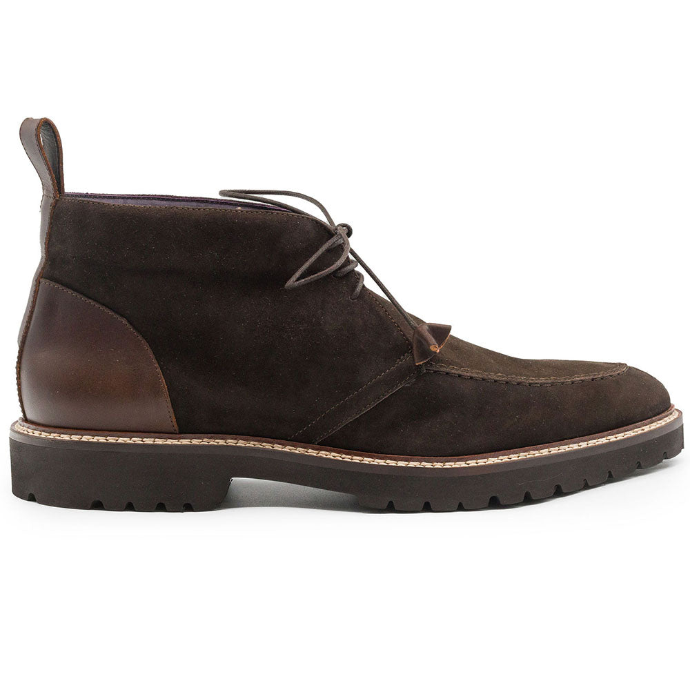 46-605-NIC CAMPO HIGH Italian Sueded Goatskin Chukka Boot, Nicotine Zelli men's