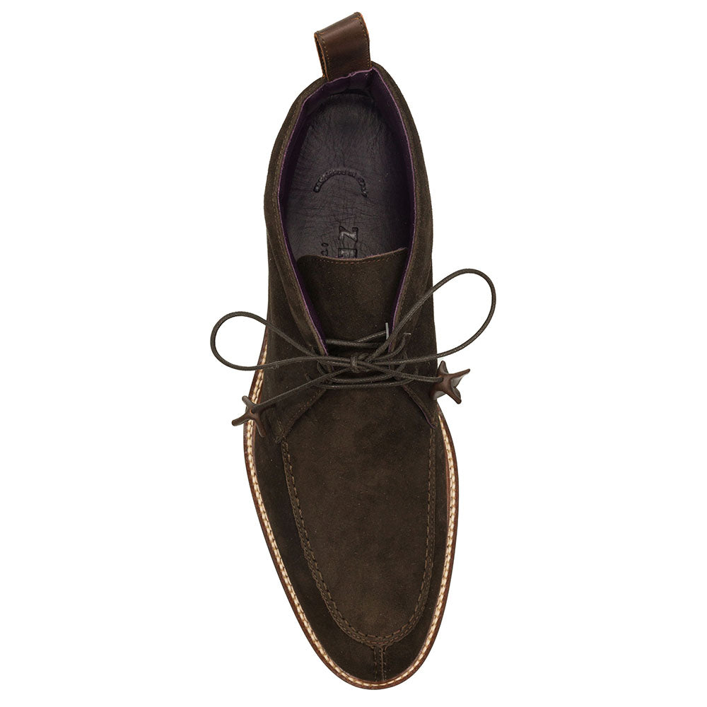46-605-NIC CAMPO HIGH Italian Sueded Goatskin Chukka Boot, Nicotine Zelli men's