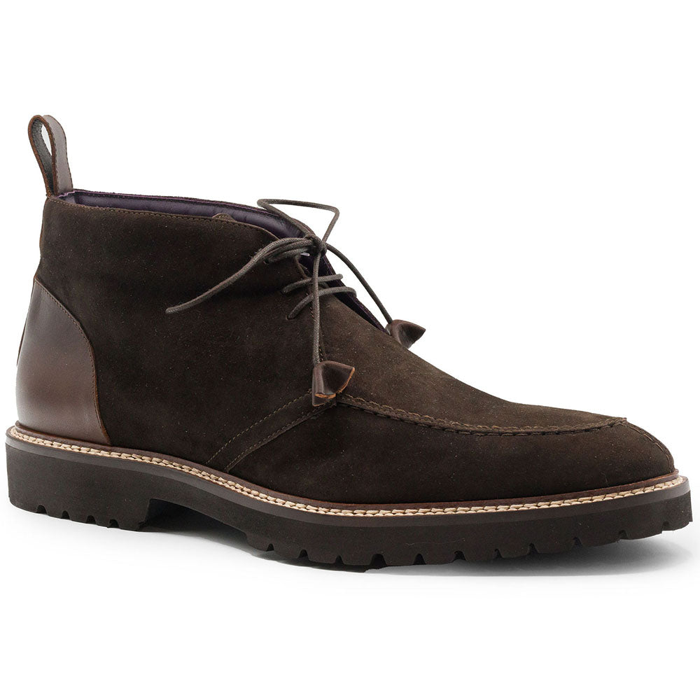 46-605-NIC CAMPO HIGH Italian Sueded Goatskin Chukka Boot, Nicotine Zelli men's