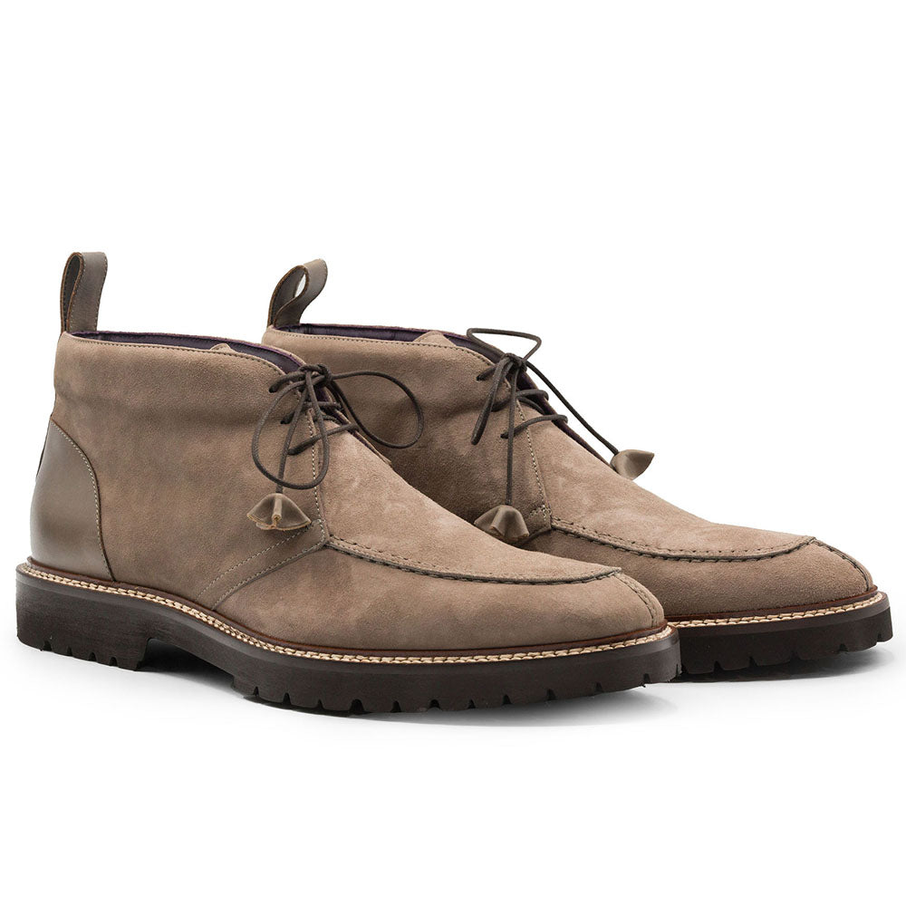 46-605-TPE CAMPO HIGH Italian Sueded Goatskin Chukka Boot, Taupe men's