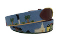 Charleston  South Carolina Needlepoint Scene Belt men's hand stitched