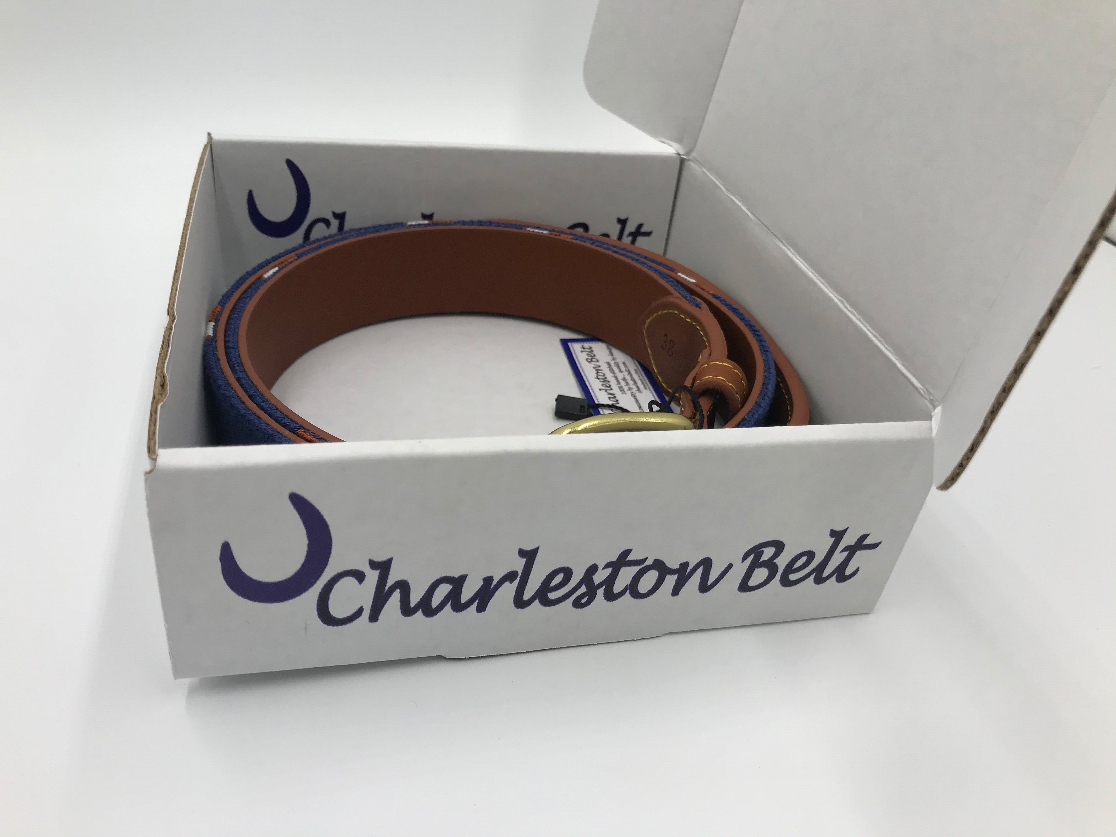 Charleston Belt Golden Retriever Dog Hand-stitched Needlepoint Belt - Kids