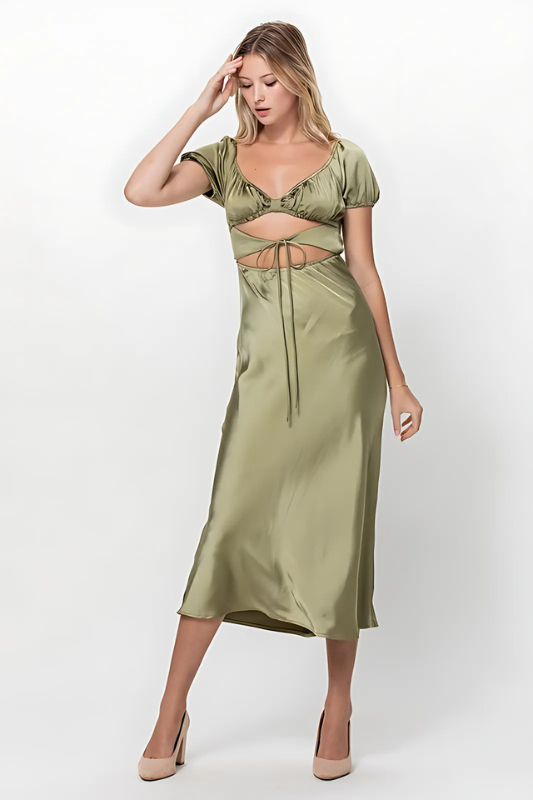 Romance in Rome Satin Dress  3 colors wedding S M L