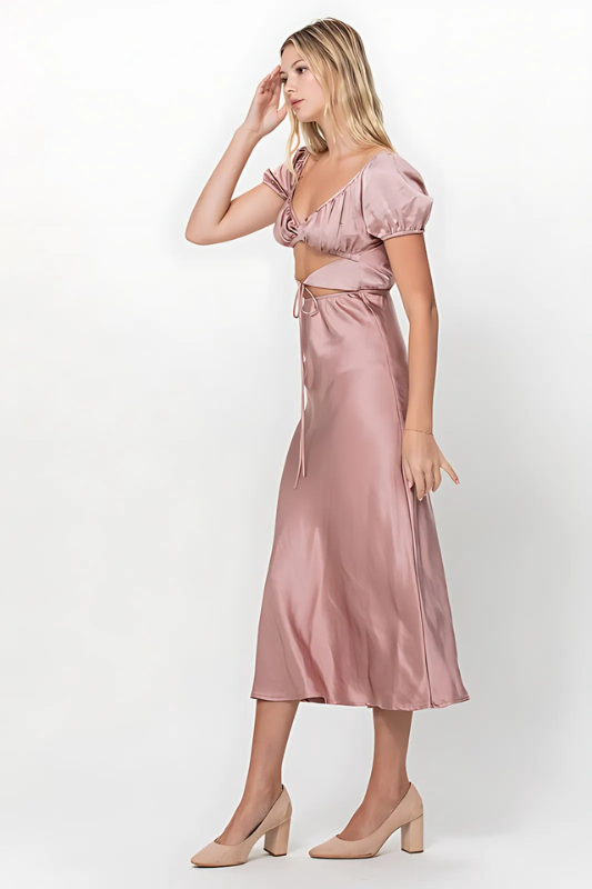 Romance in Rome Satin Dress  3 colors wedding S M L