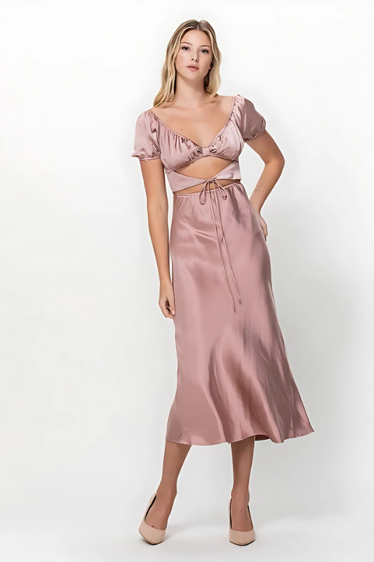 Romance in Rome Satin Dress  3 colors wedding S M L