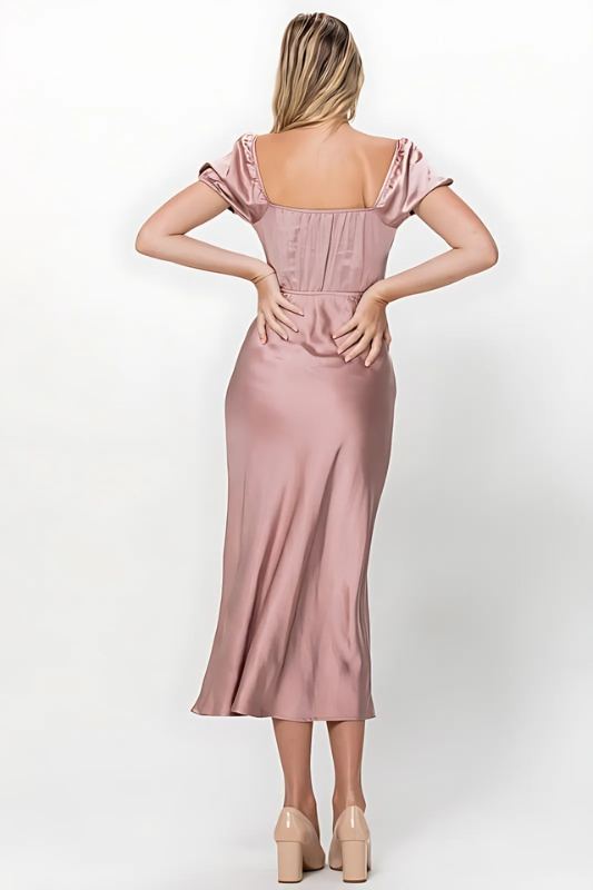 Romance in Rome Satin Dress  3 colors wedding S M L
