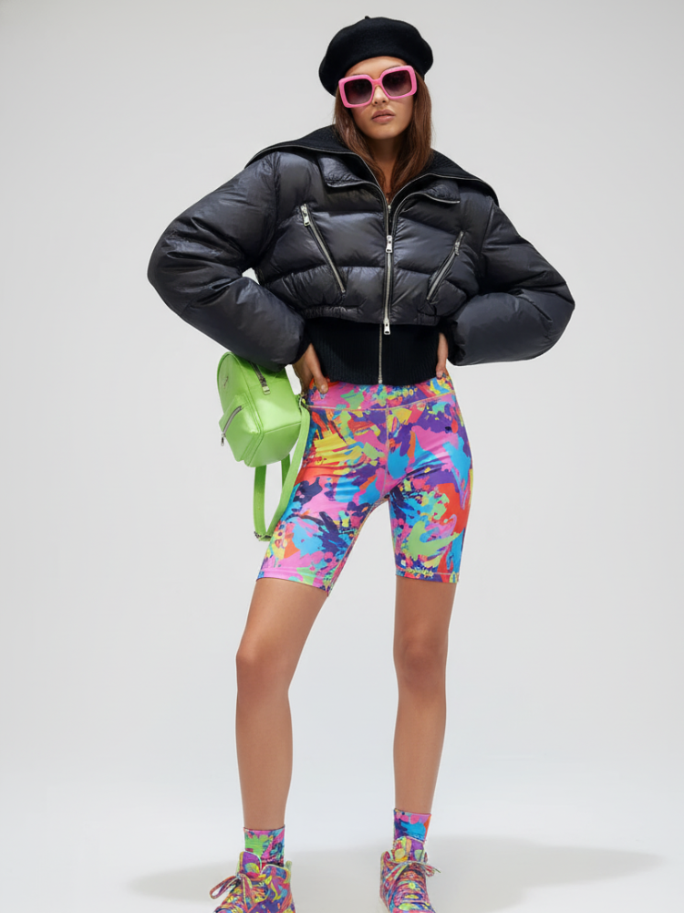 Cropped Biker Puffer Jacket Coat LOWER EAST SIDE BYMANYC ® New York