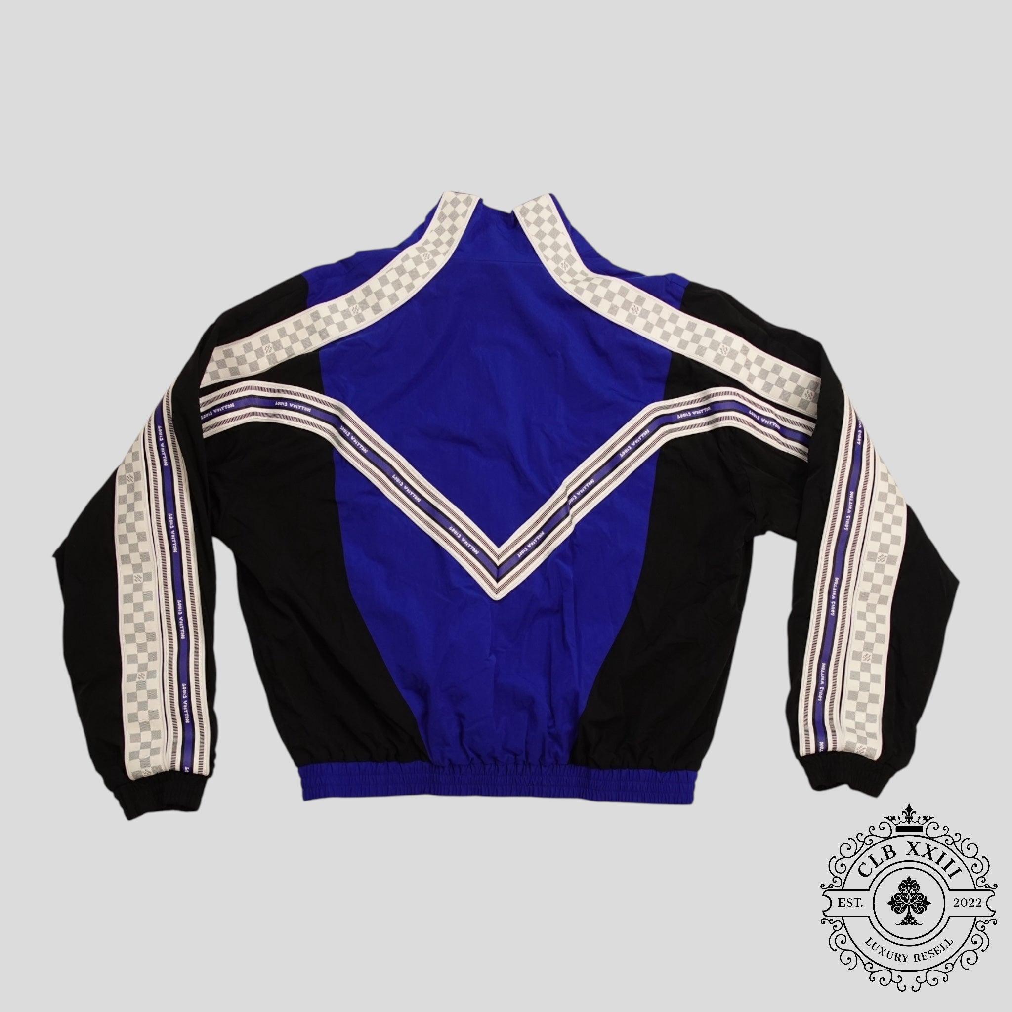 Louis Vuitton Technical Track Jacket in Blue men's unisex zip up
