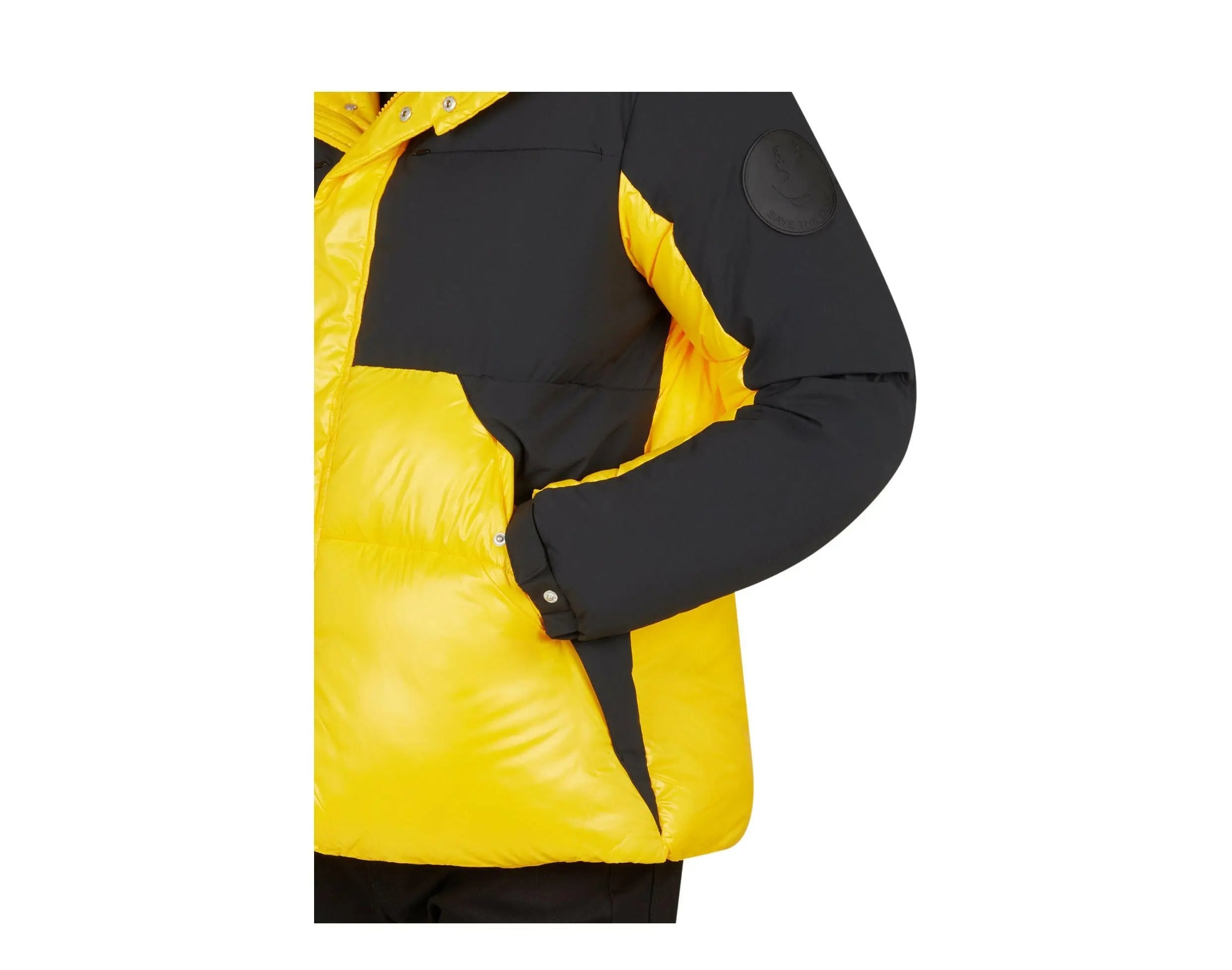 Save The Duck Luma Hooded Puffer Men's Jacket Chrome Yellow/Black