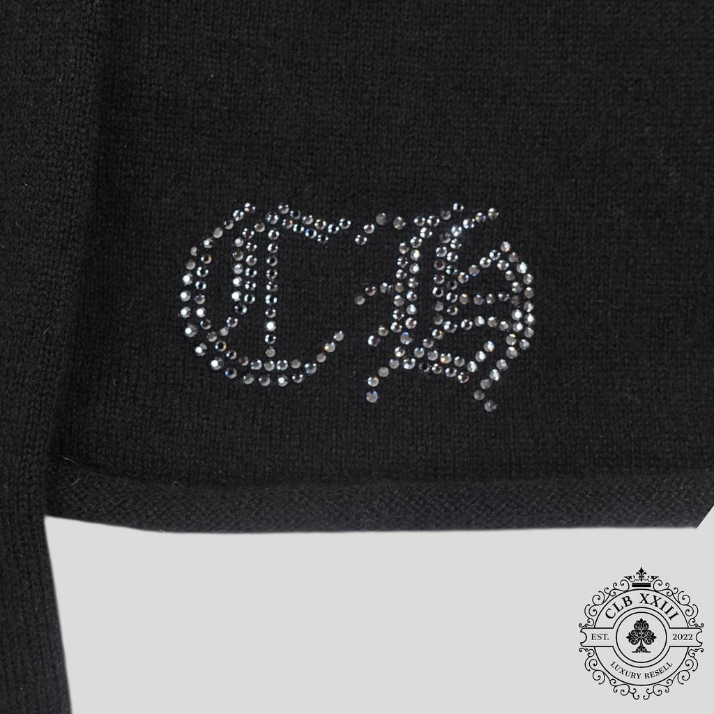 Chrome Hearts Ladies Cashmere Crystal Embellished Sweater S M