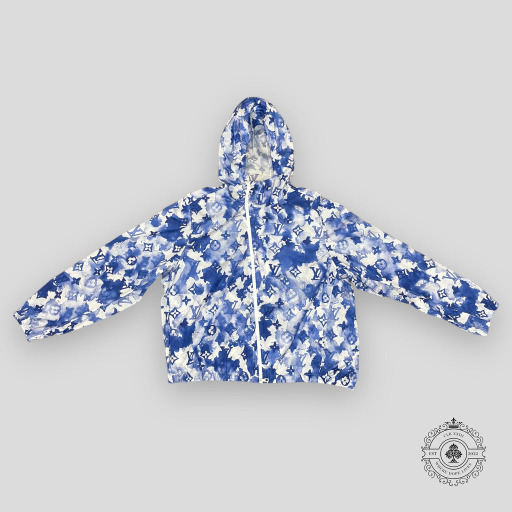 Louis Vuitton Watercolor Monogram Windbreaker - Blue jacket LV coat 54 men's