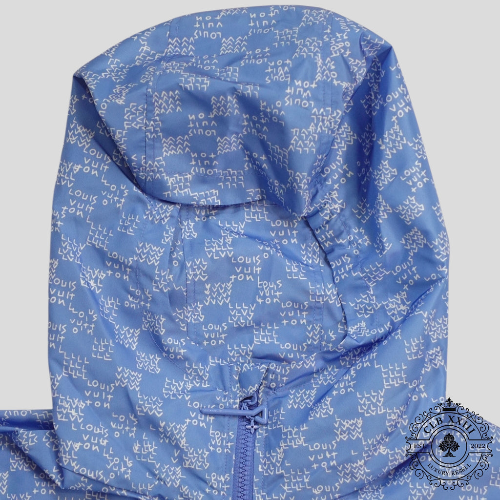 Louis Vuitton Damier Spread Windbreaker in Sky Blue zip men's unisex 52 men's
