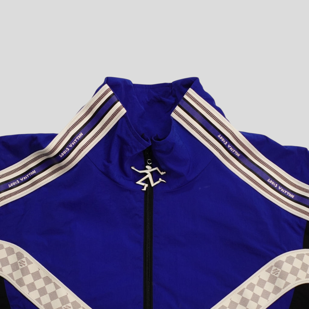 Louis Vuitton Technical Track Jacket in Blue men's unisex zip up