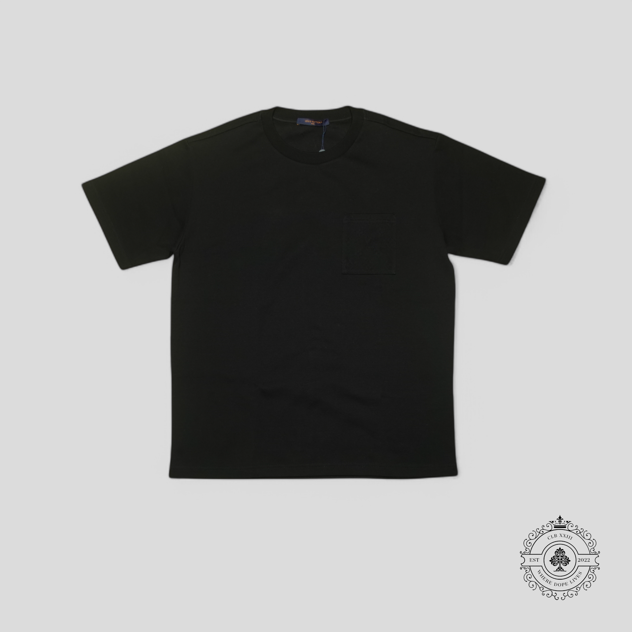Louis Vuitton Signature Monogram Pocket T-Shirt in Black XL Men's Unisex