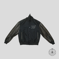 Louis Vuitton Mix Leather Varsity Jacket in Black leather/wool coat men's unisex 52