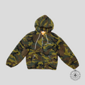 Celine Zip Up Hooded Fleece Jacket in Camo/Orange hoodie pullover men's unisex L XL