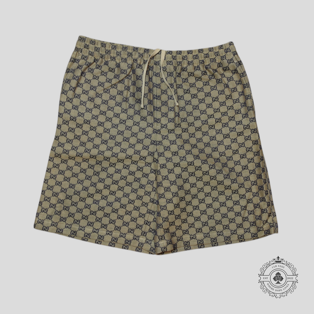 Gucci Summer GG logo Supreme Shorts in Brown/Blue 50 men's unisex