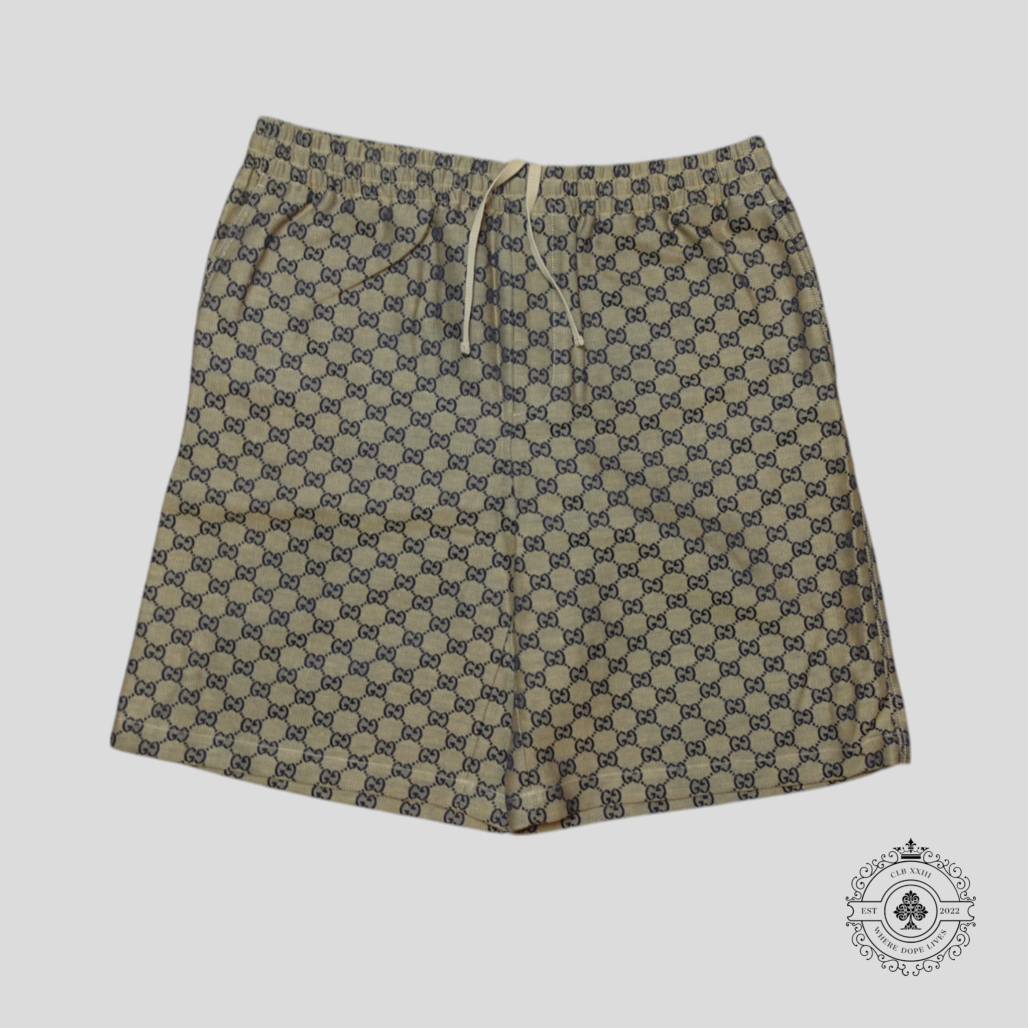 Gucci Summer GG logo Supreme Shorts in Brown/Blue 50 men's unisex