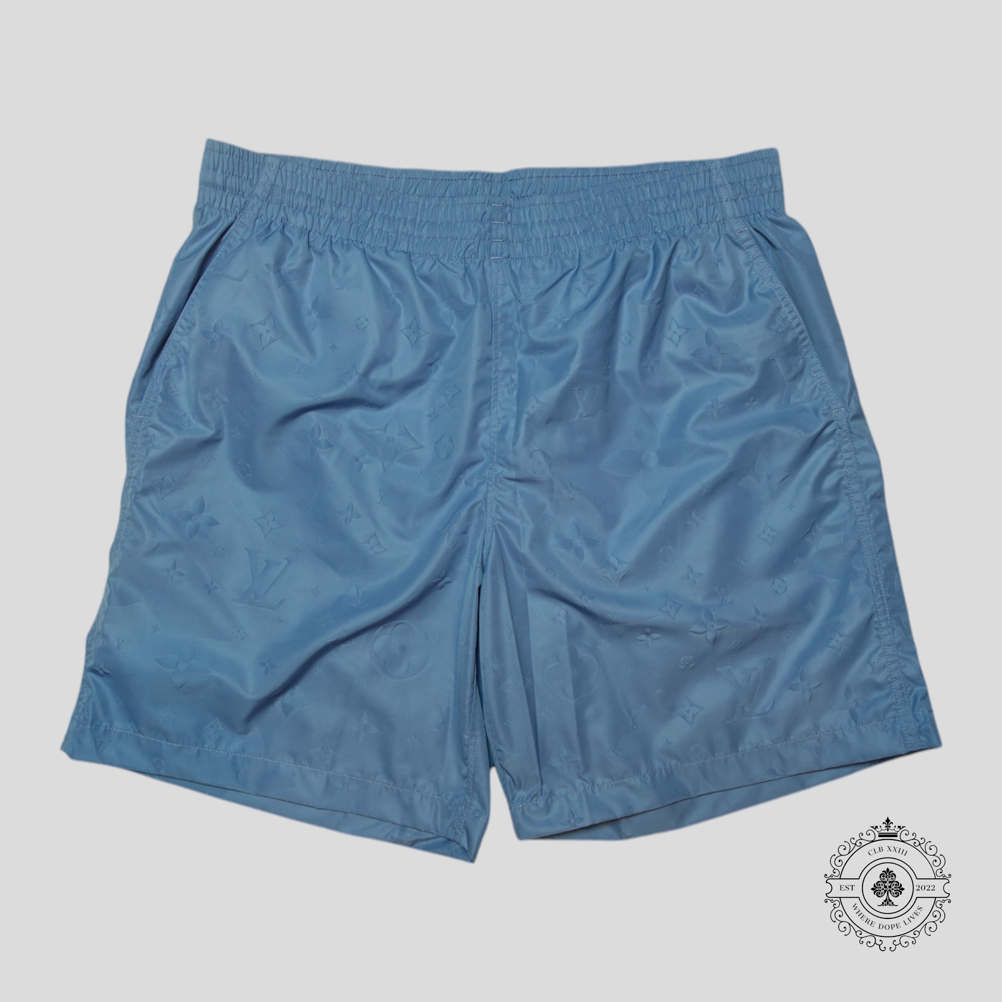 Louis Vuitton LVSE Signature Swim Board Shorts in Blue Trunks Men's Large