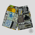 Louis Vuitton Fanzine Print Drawstring Shorts in Multicolor 54 men's silk