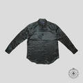 Louis Vuitton Monogram Jacquard Long Sleeve Button Up Silk Shirt in Black men's 43