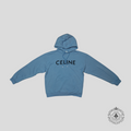 Celine Homme Logo Hoodie in Blue men's sweatshirt XXL blue 2X