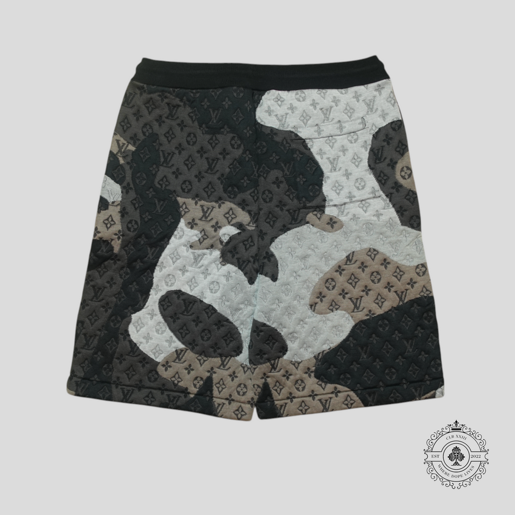 Louis Vuitton Patchwork Portrait Monogram Shorts in Black/Grey/Brown L XL men's