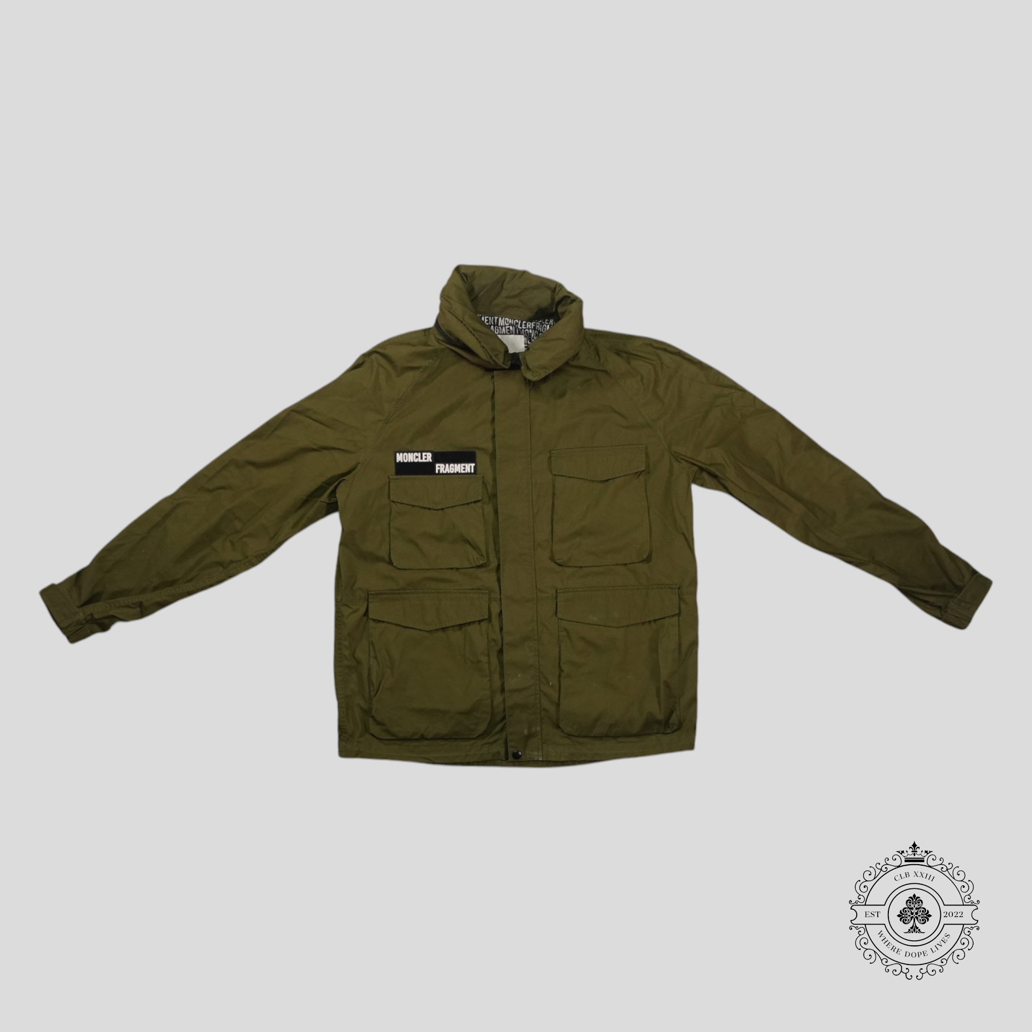 Moncler Fragment Logo Field Jacket in Green unisex 5