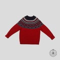 Moncler Jacquard Sweater in Red cotton cashmere XXL 2XL men's unisex