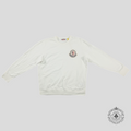 Moncler Logo Patch Crewneck in White XL men's unisex long sleeve