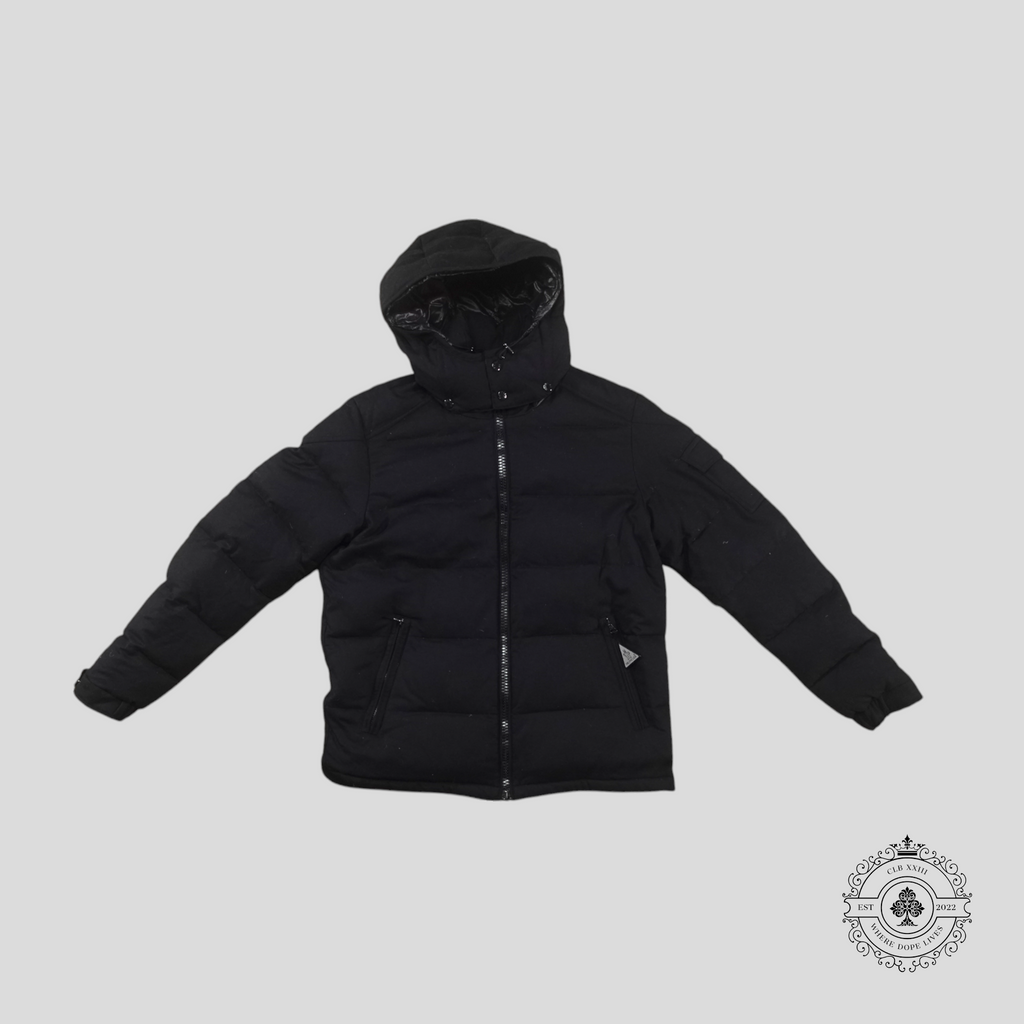 Moncler Montgenerve Wool Down Jacket in Navy Blue 5 unisex