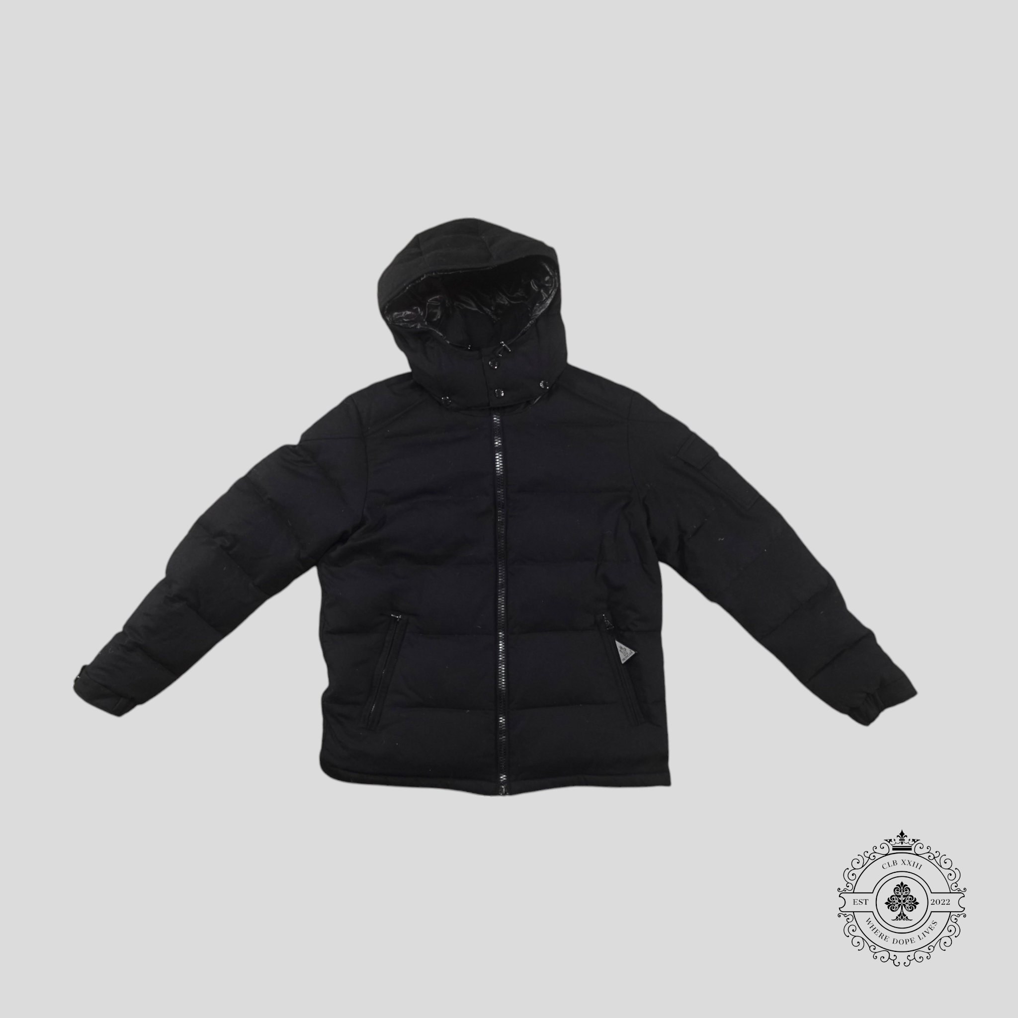 Moncler Montgenerve Wool Down Jacket in Navy Blue 5 unisex